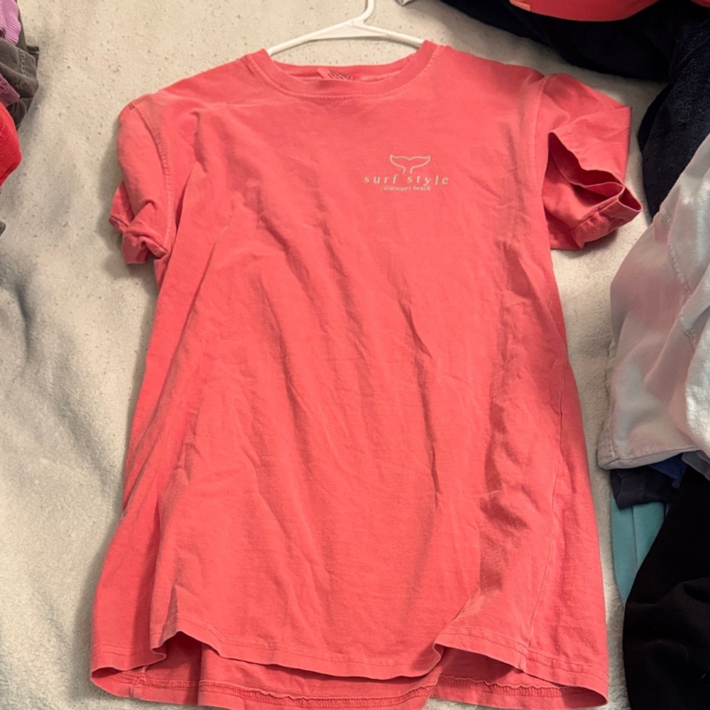 Surf Style Pink Basic Logo Tee - image 1